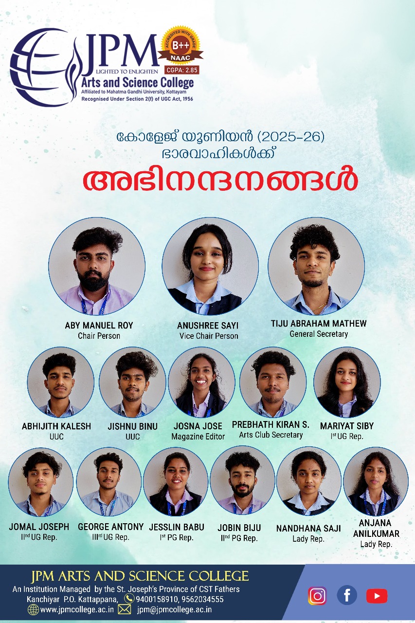 Congrats to the Newly Elected College Union Members @ JPM